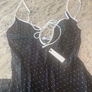 Rumored Black Dress with White Dots